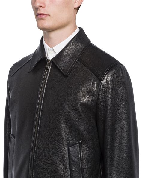 prada leather jacket men's|prada lederjacke herren.